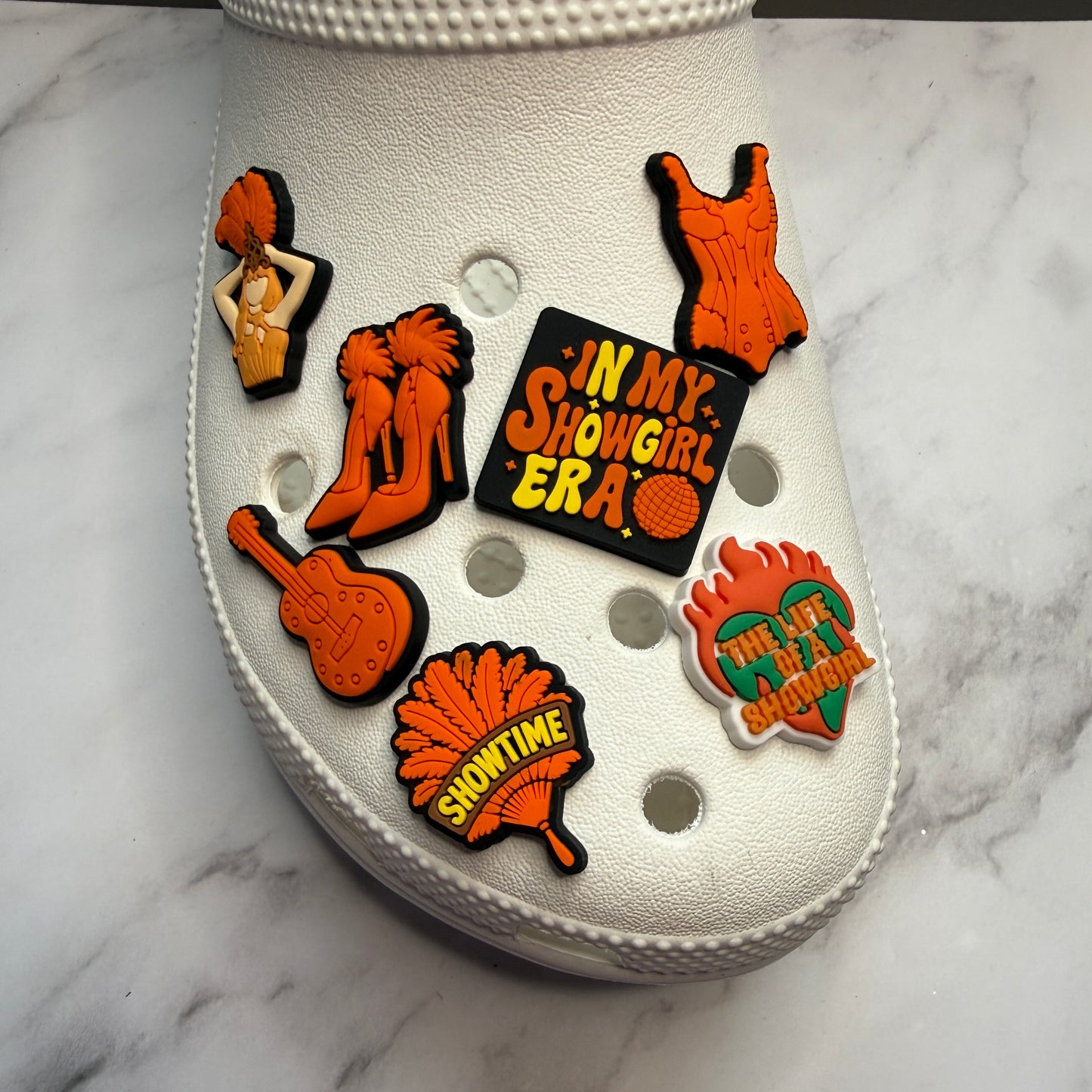 Taylor Swift - the life of a showgirl shoe charm collection