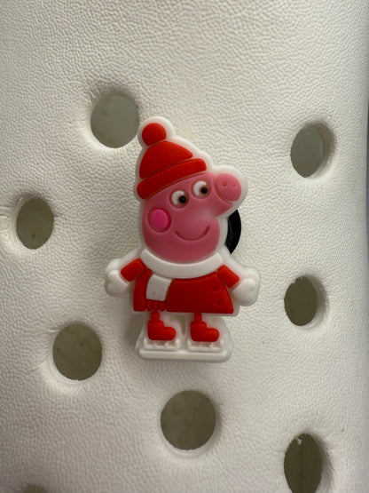Pig family shoe charm collection