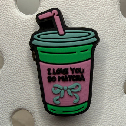 Matcha green tea lover shoe charm collection