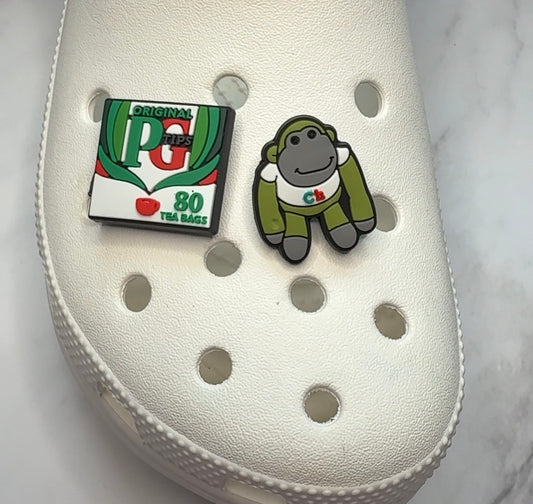 PG tìps monkey tea bags shoe charm collection