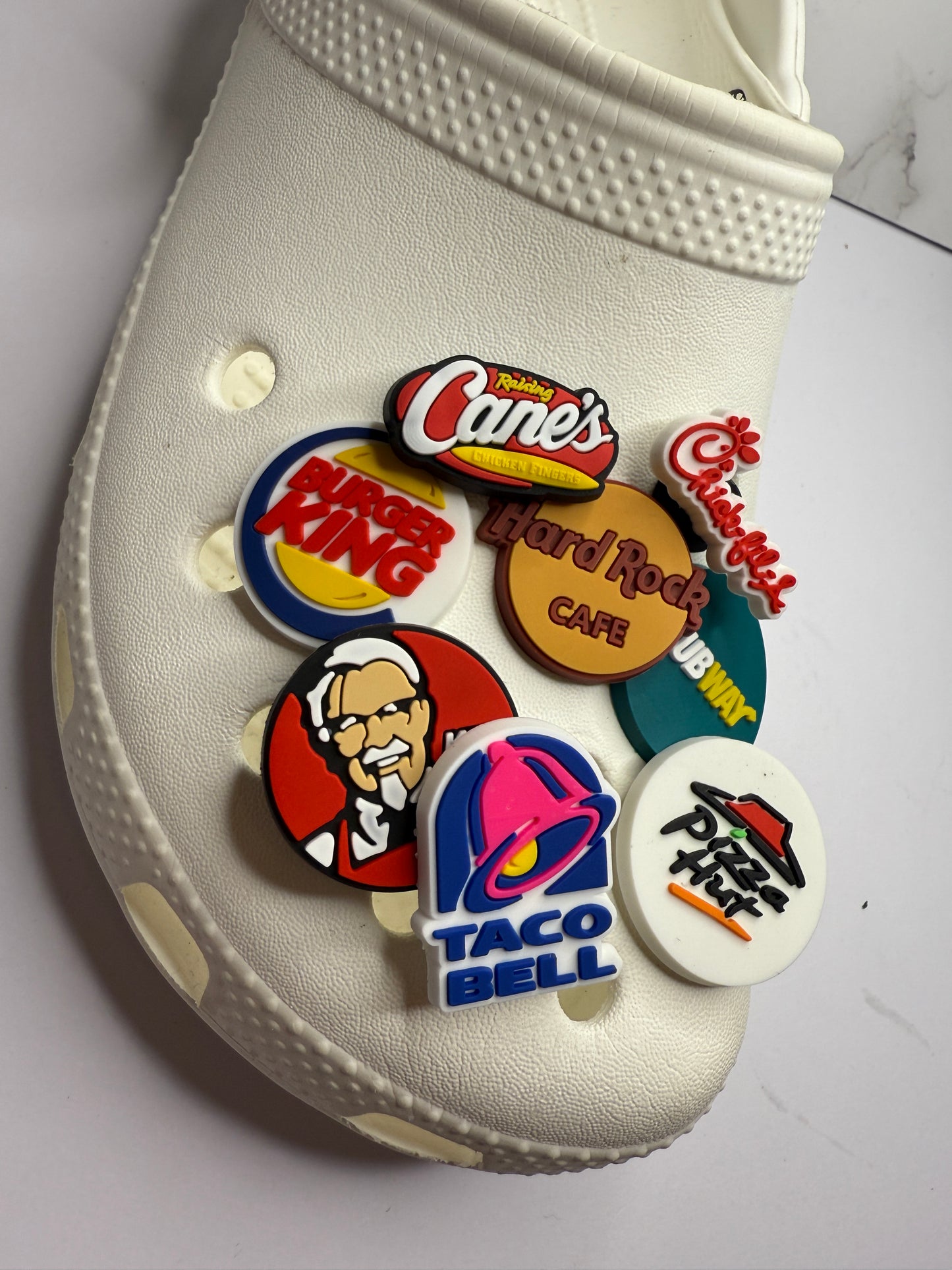 Food/Takeaway places in shoe charms -