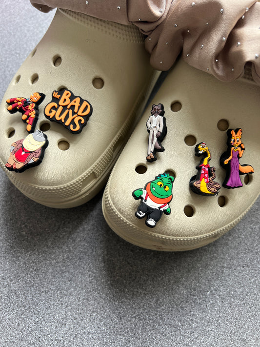 x7 the bad guys cartoon shoe charm BUNDLE