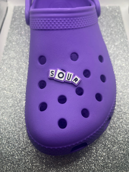 Olivia Rodrigo Guts tour / sour shoe charm collection