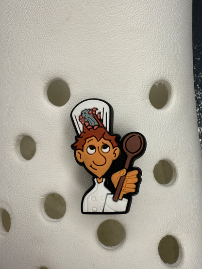 Cartoon rat chef movie shoe charm bundle