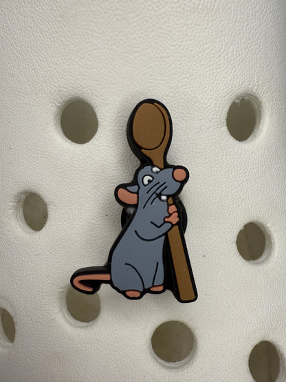 Cartoon rat chef movie shoe charm bundle