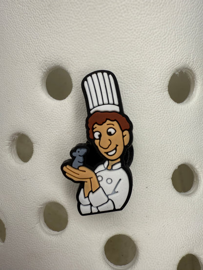 Cartoon rat chef movie shoe charm bundle