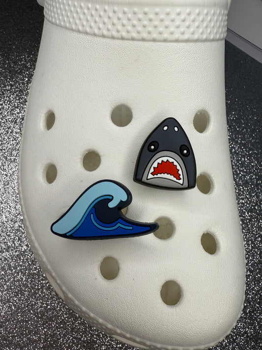 x2 Jaws shark shoe charm BUNDLE -