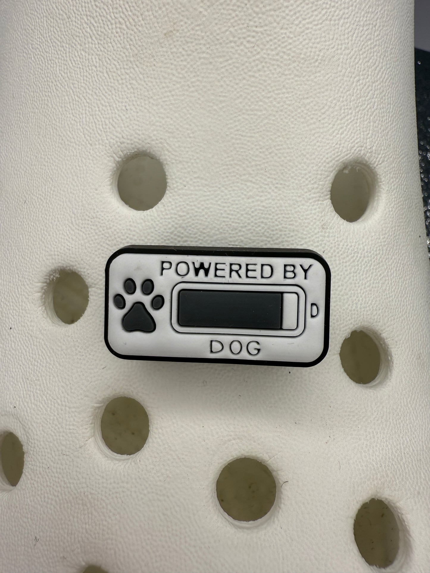Powered by... shoe charm collection. Dogs, energy drink, coffee, beer, cats,