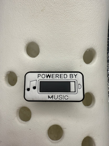 Powered by... shoe charm collection. Dogs, energy drink, coffee, beer, cats,