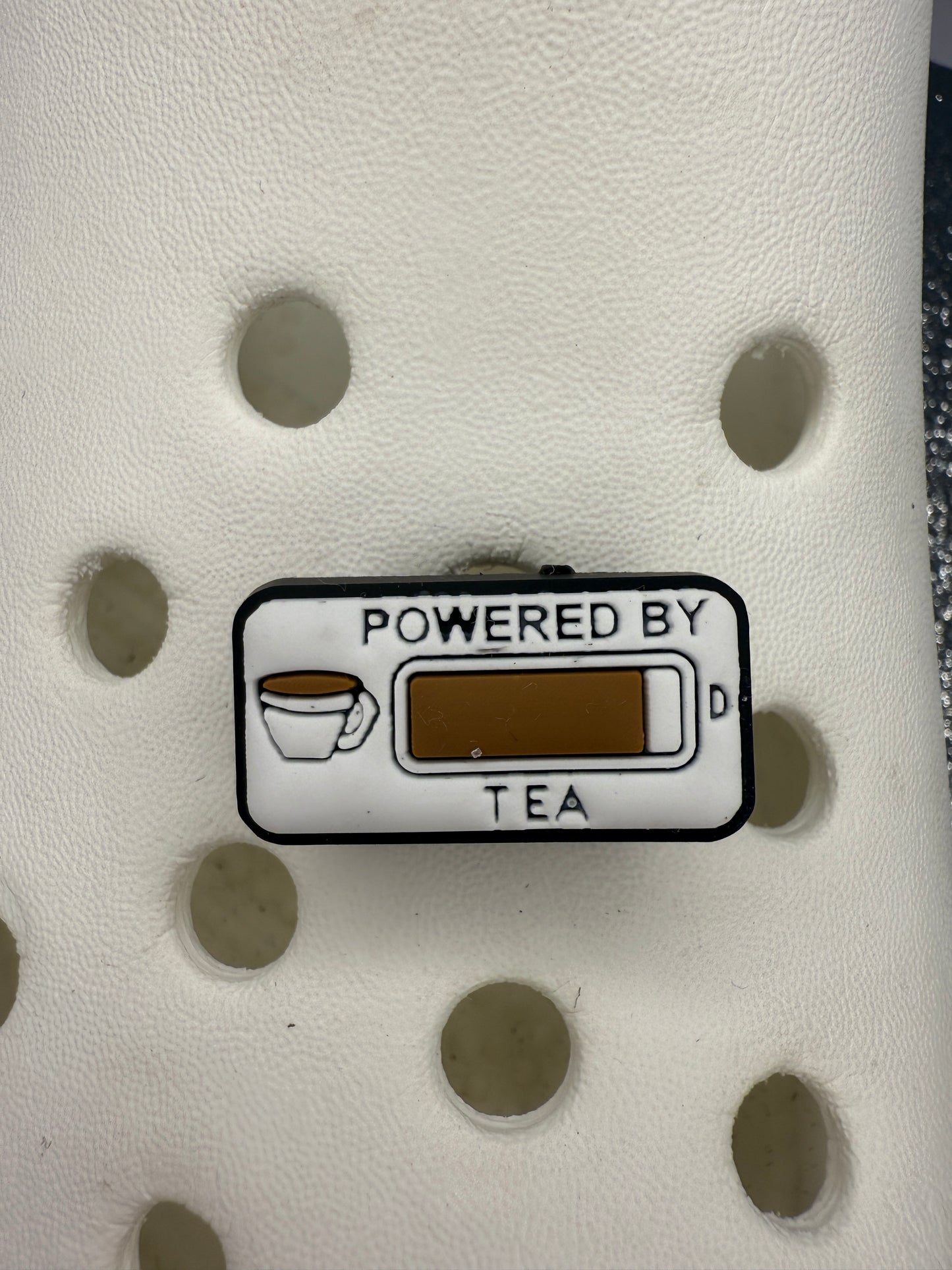 Powered by... shoe charm collection. Dogs, energy drink, coffee, beer, cats,