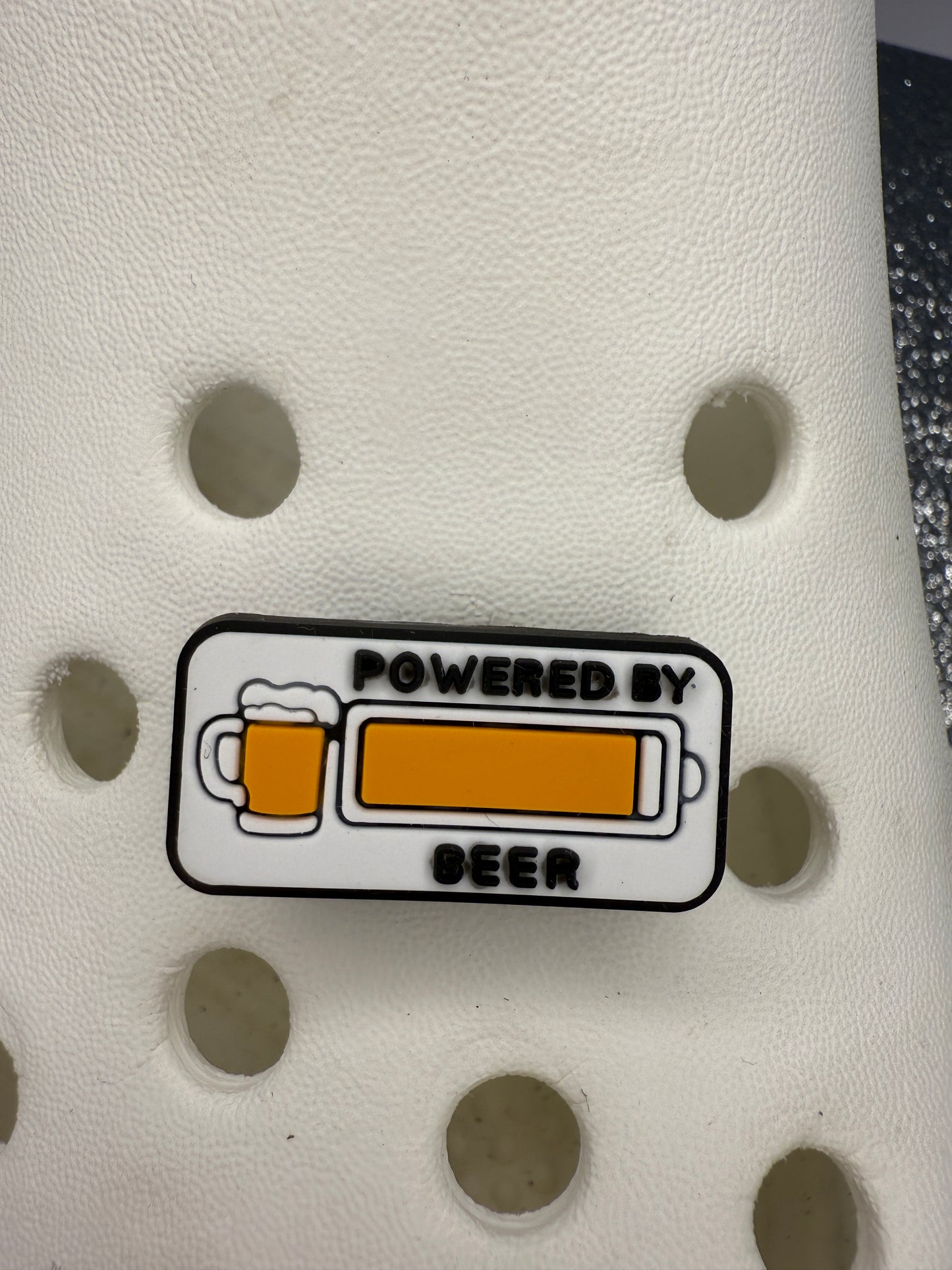 Powered by... shoe charm collection. Dogs, energy drink, coffee, beer, cats,