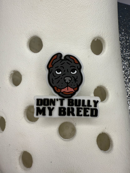 XL bully dog shoe charm collection