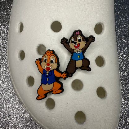 Chip n Dalé chipmunk shoe charm collection