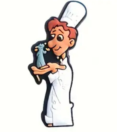 Cartoon rat chef movie shoe charm bundle