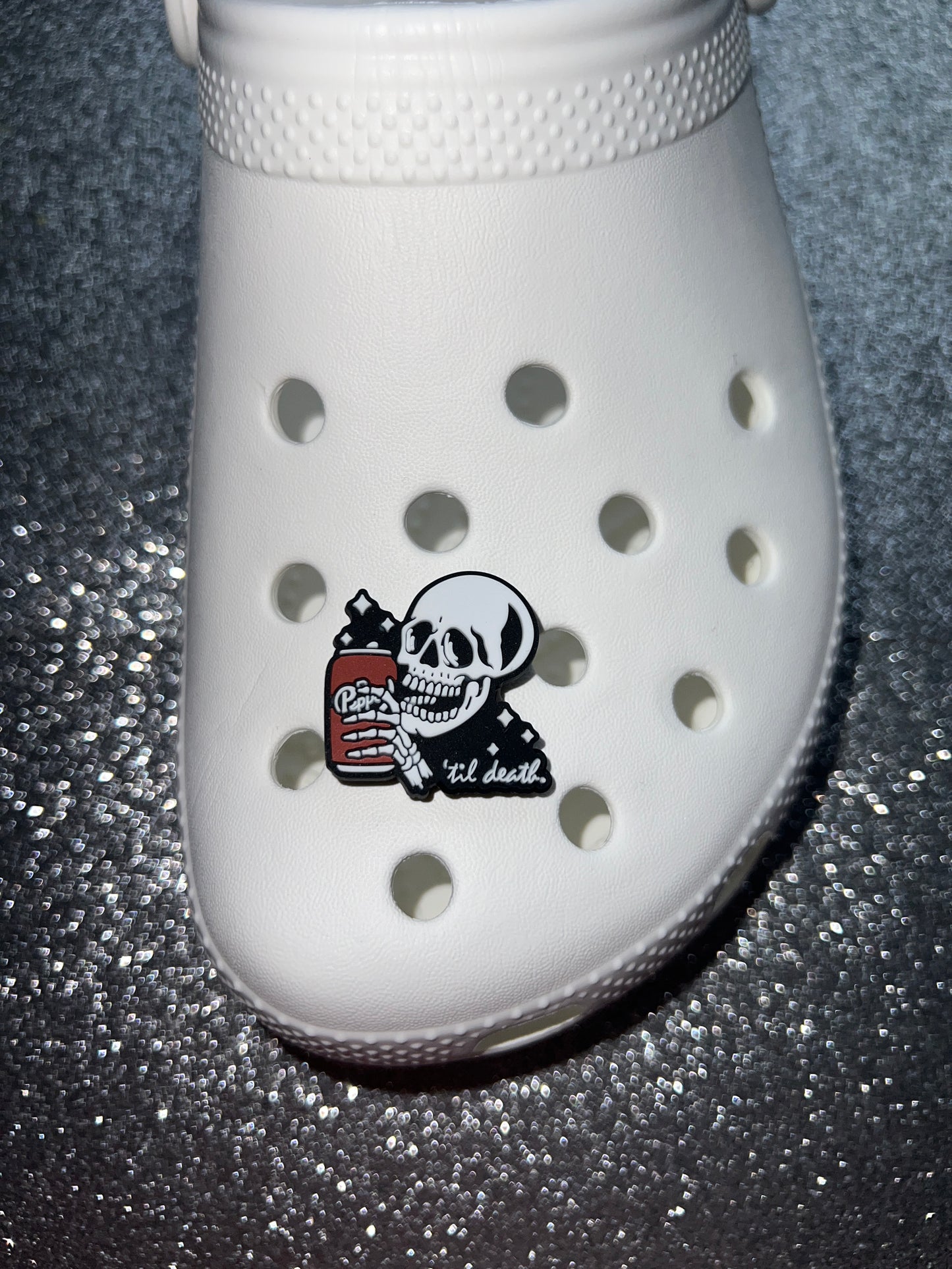 Skull themed shoe charm bundle - Wine/dpepper etc...