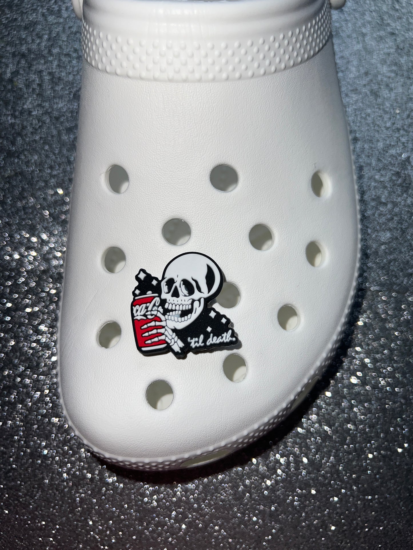 Skull themed shoe charm bundle - Wine/dpepper etc...