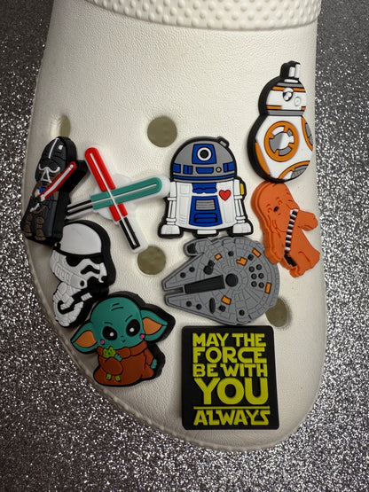 Galactic / space wars themed shoe charm bundle