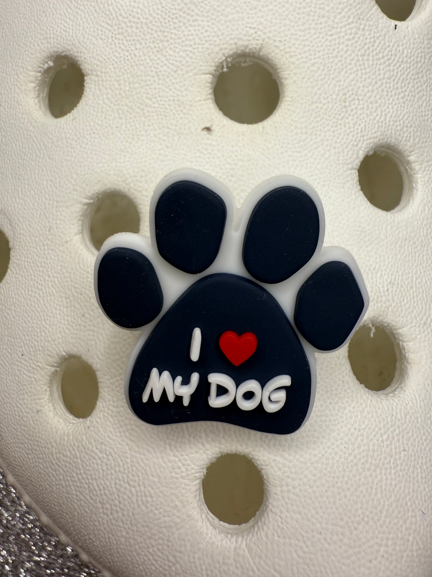 Pattern paw print shoe charms - dogs, adopt don't shop, dog mum