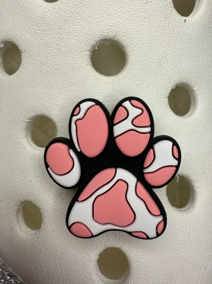 Pattern paw print shoe charms - dogs, adopt don't shop, dog mum