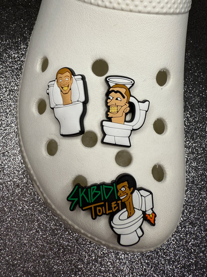 Skibidi toilet shoe charm