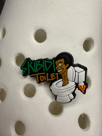Skibidi toilet shoe charm