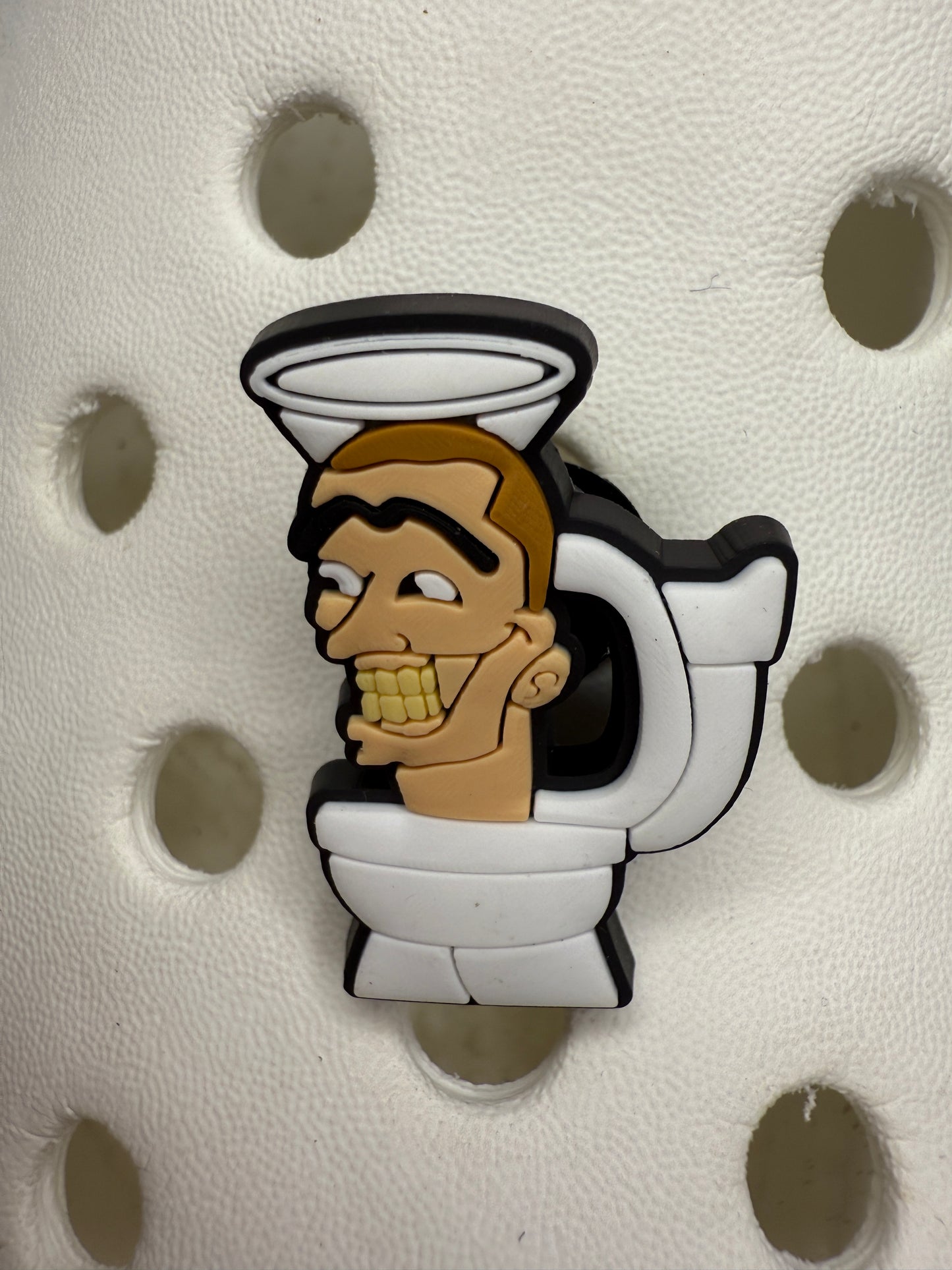Skibidi toilet shoe charm