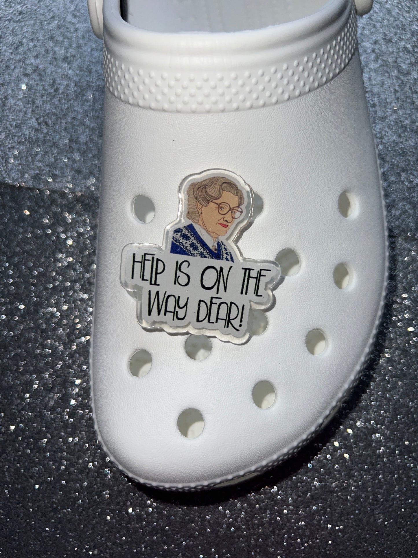 'Help is on the way dear' resin made shoe charm collection