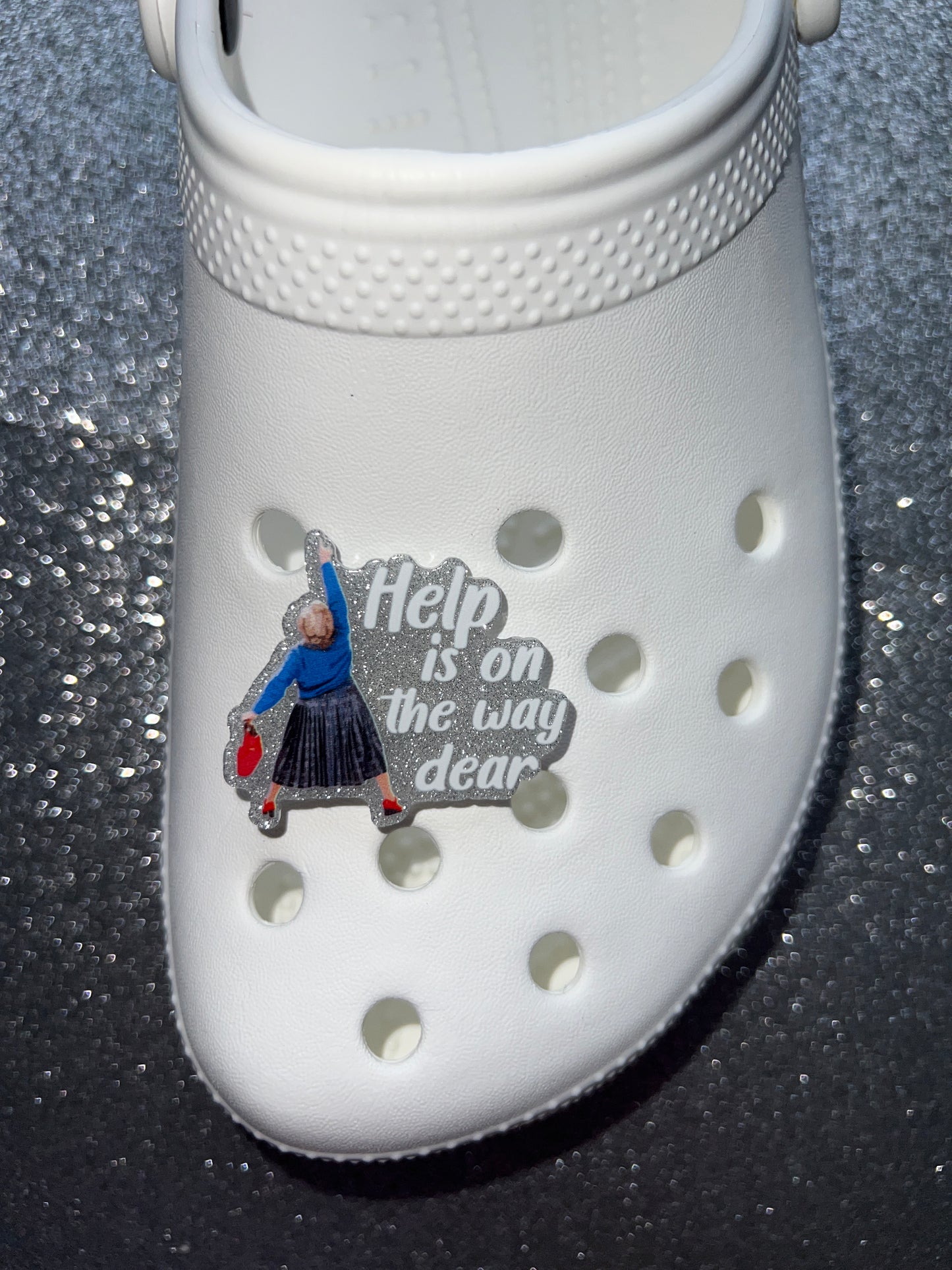 'Help is on the way dear' resin made shoe charm collection