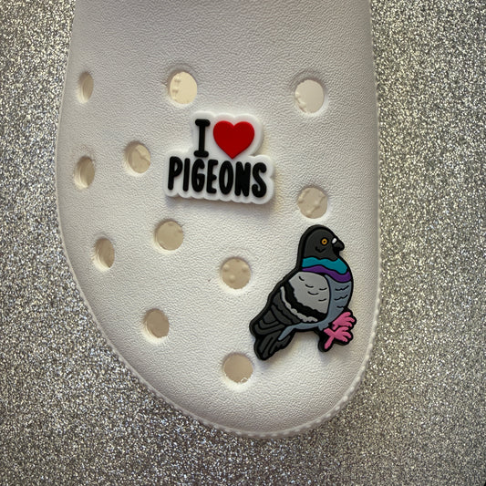 Pigeon lovers shoe charm collection