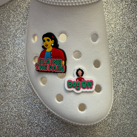 Tracy Beaker shoe charm collection - bog off/elaine the pain
