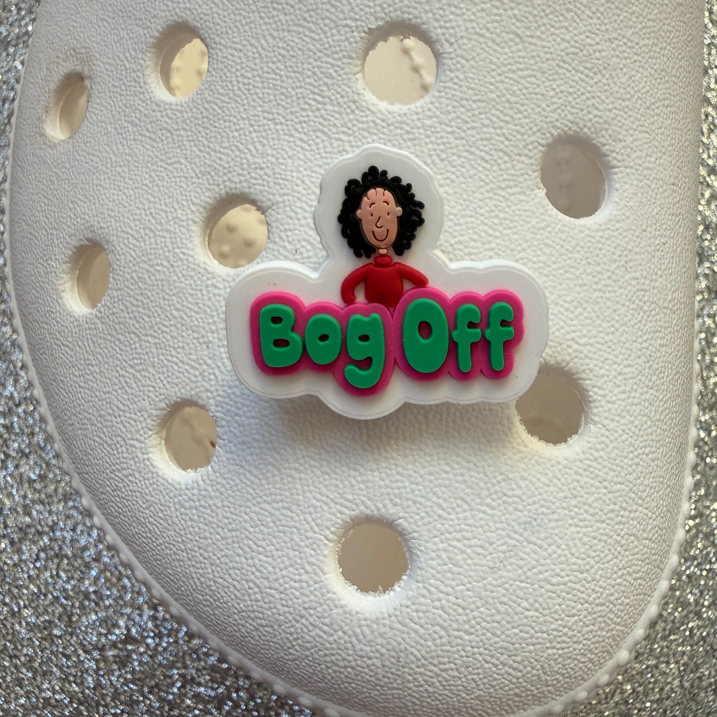 Tracy Beaker shoe charm collection - bog off/elaine the pain