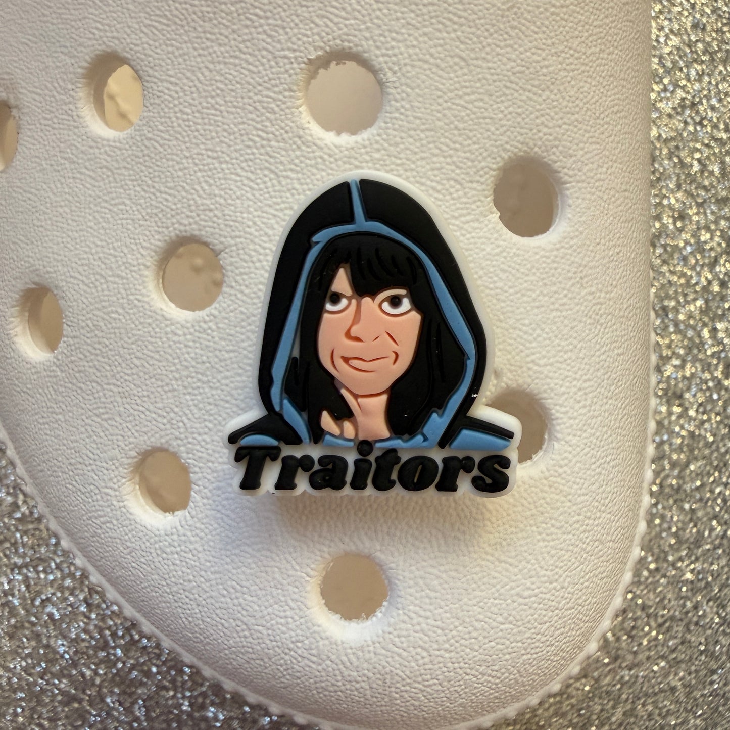 Traitors tv show shoe charm - Alan Carr