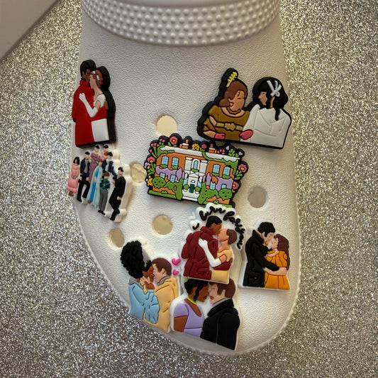 Bridgerton shoe charm collection - lady whilstedown queen Charlotte