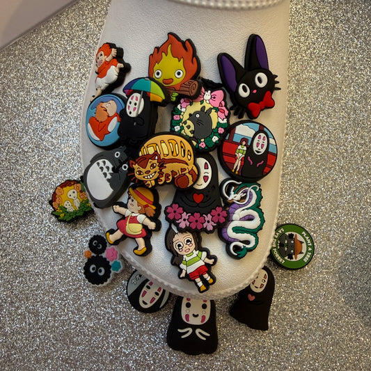 Studio Ghiblì shoe charm collection - totoro, ponyo, Kiki, no face, haku