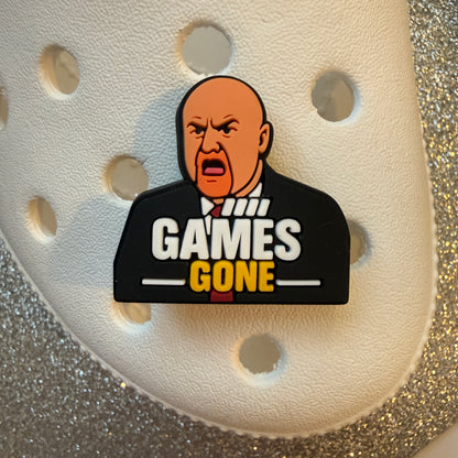 Football meme shoe charm - Utter woke nonsense, If I speak im in big trouble - Sean Dyche, Jose Mourinho, Mick McCarthy