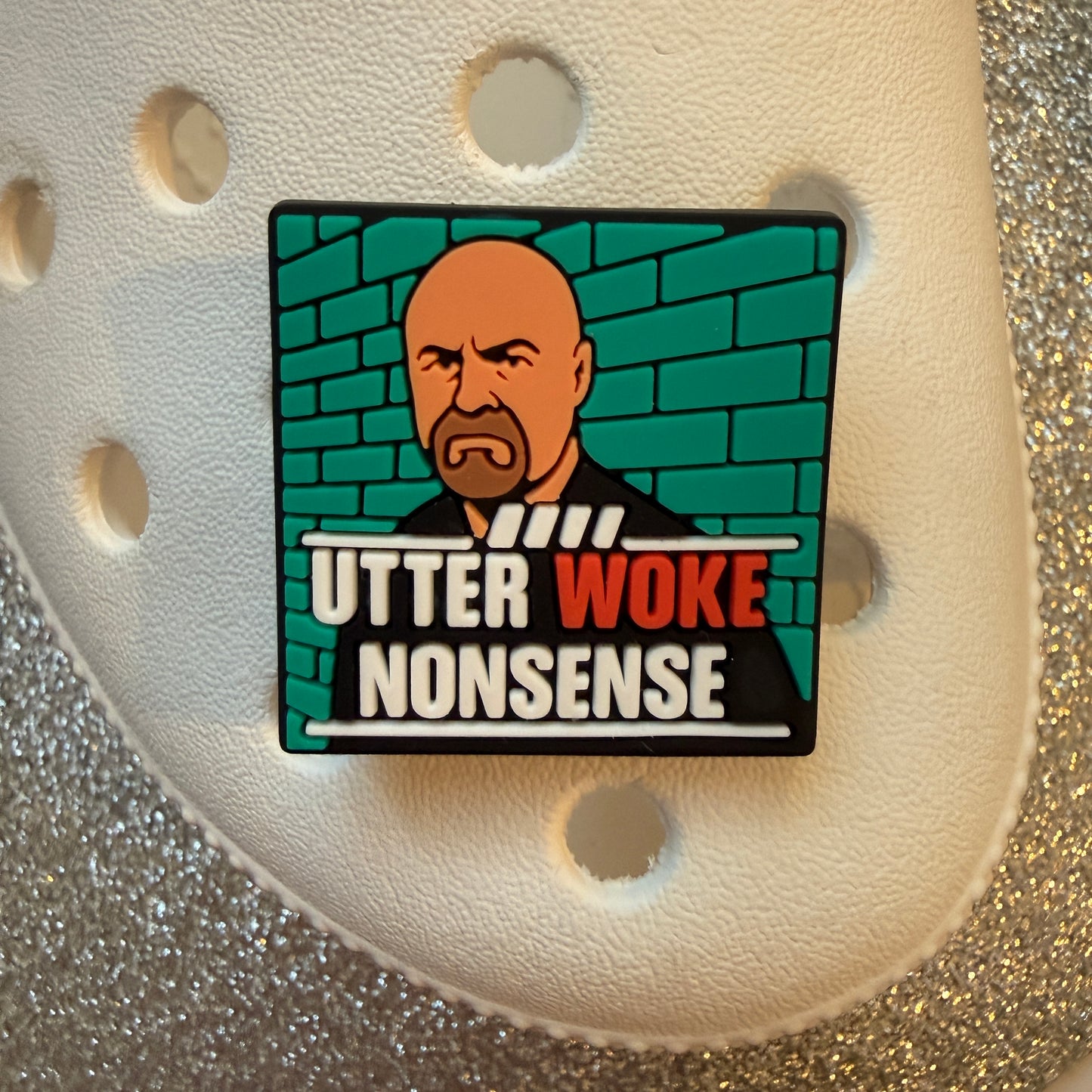 Football meme shoe charm - Utter woke nonsense, If I speak im in big trouble - Sean Dyche, Jose Mourinho, Mick McCarthy