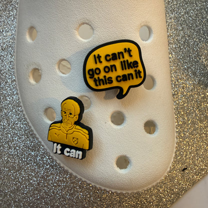 Football meme shoe charm - Utter woke nonsense, If I speak im in big trouble - Sean Dyche, Jose Mourinho, Mick McCarthy