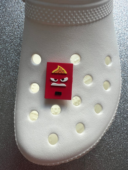 Inside emotions shoe charm - anxiety, joy, anger, ennui, envy, embarrassment