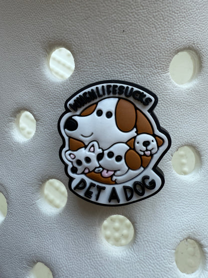Dog lovers shoe charms - ask me about your dog, distracted by dogs etc..