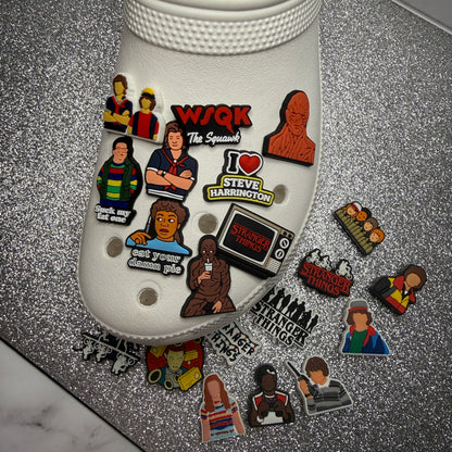 Stranger things inspired shoe charm collection