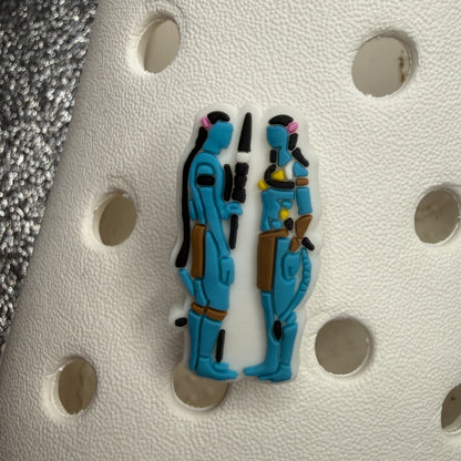 Blue avatar shoe charm collection