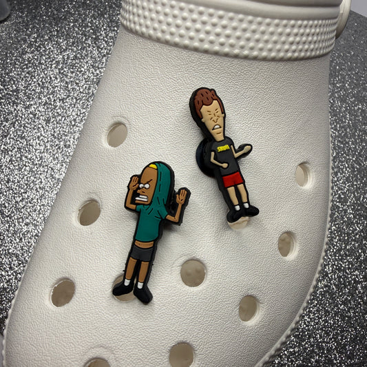 Beavis and But head shoe charm