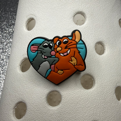 Cartoon rat chef movie shoe charm bundle