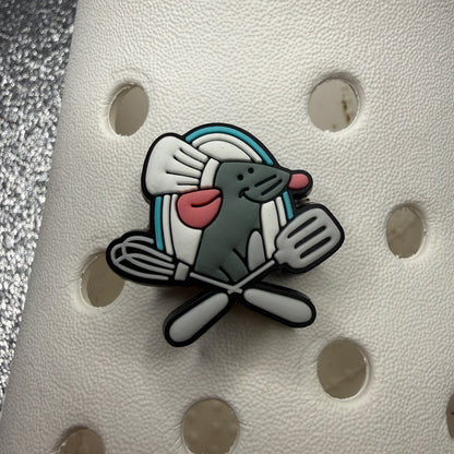 Cartoon rat chef movie shoe charm bundle