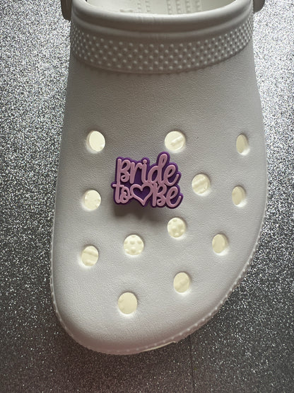 Bride wedding shoe charms - bridesmaid, engaged, maid of honour