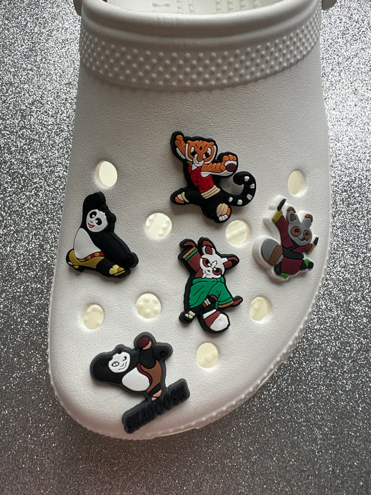 Karate panda shoe charm collection