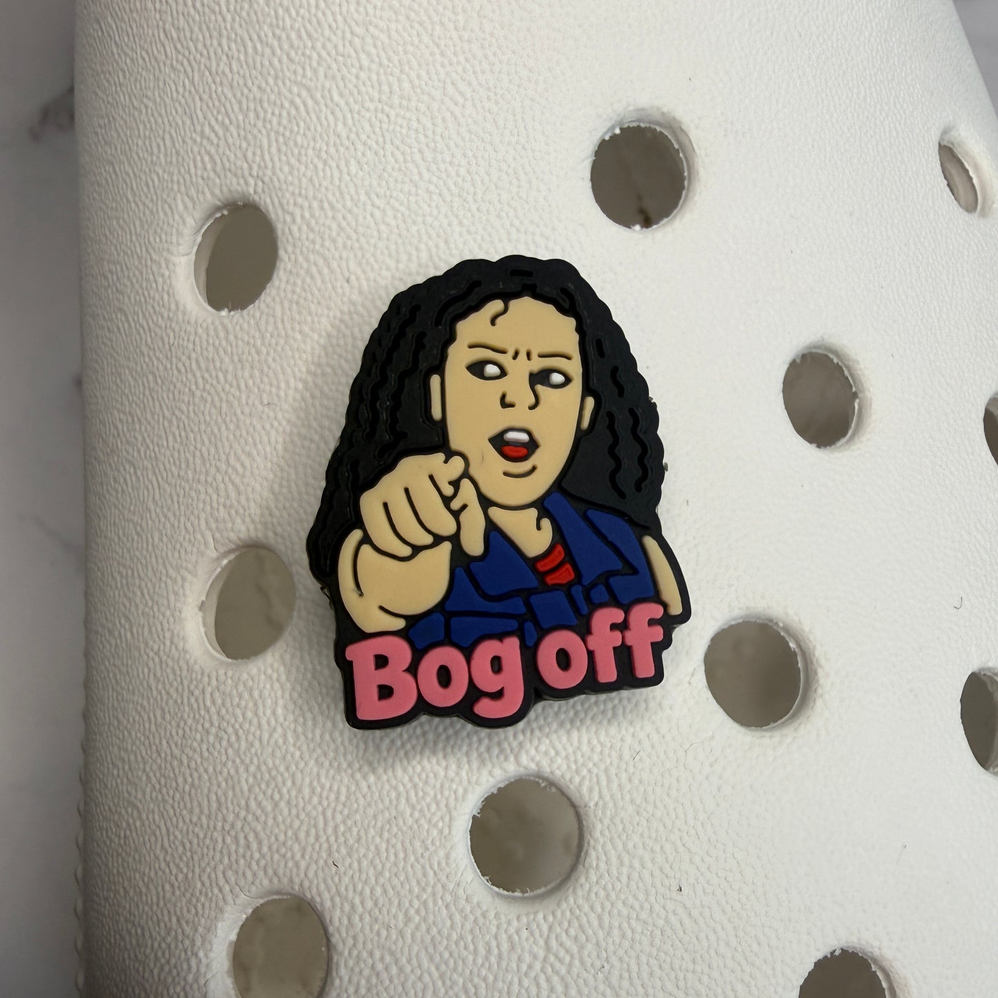 Tracy Beaker shoe charm collection - bog off/elaine the pain