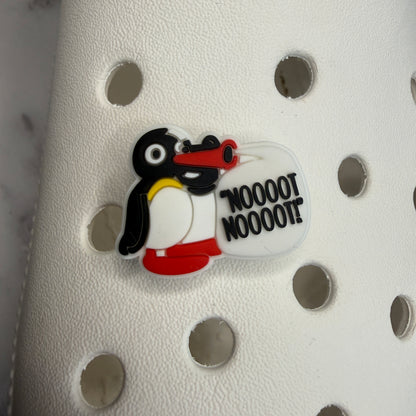 Pingu noot not penguin shoe charms