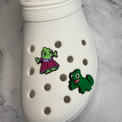 Pascal in a dress Chameleon shoe charm