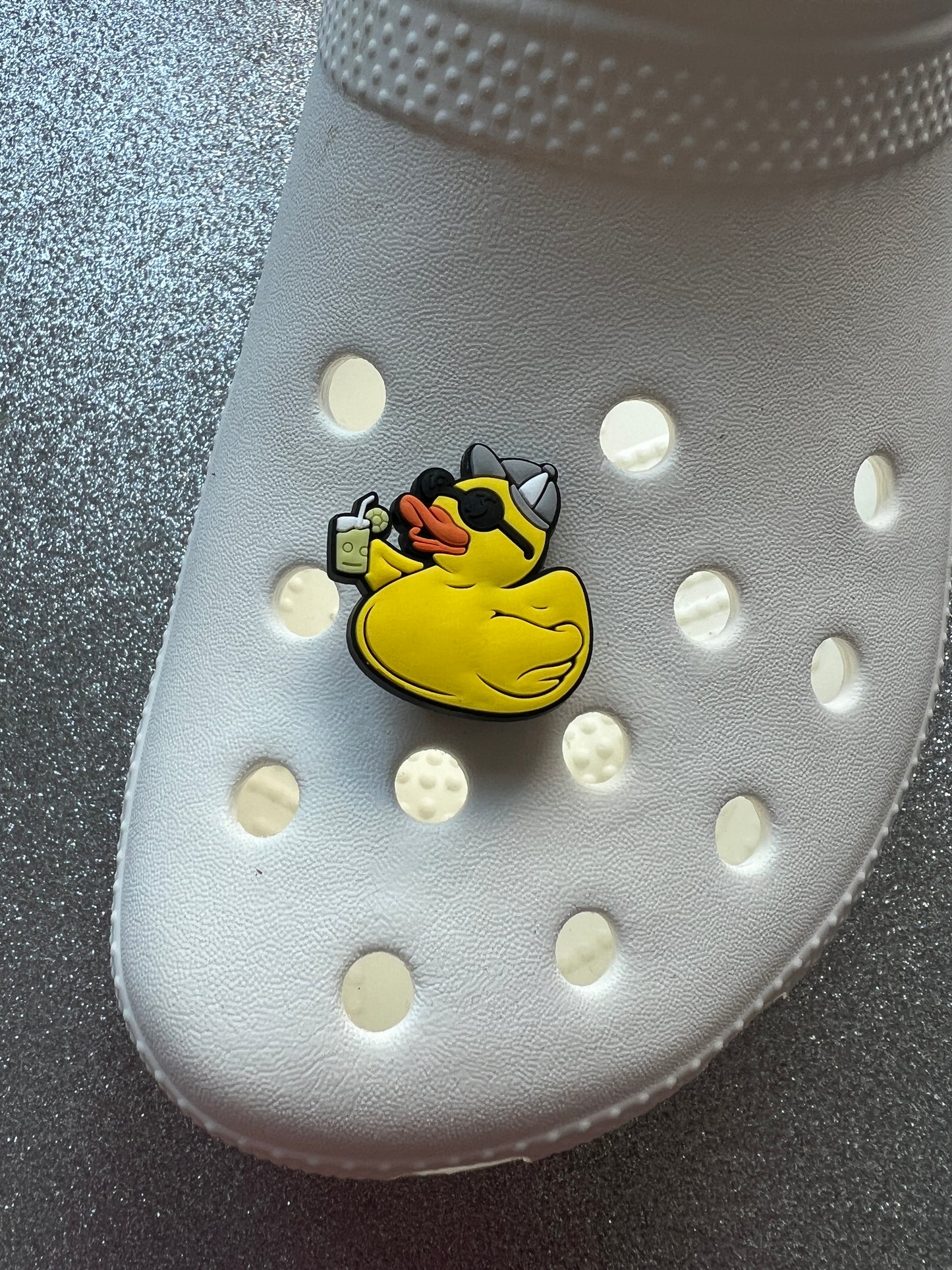 Cool rubber duck shoe charm